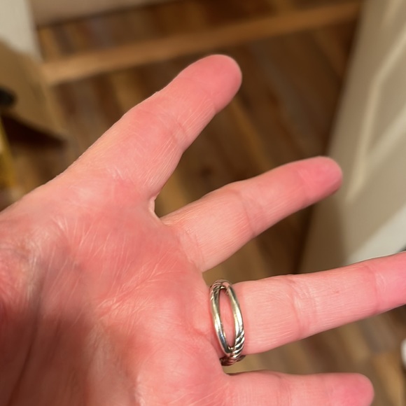 David Yurman vintage sterling silver infinity cable band topaz size 6 3/4 - Picture 10 of 14